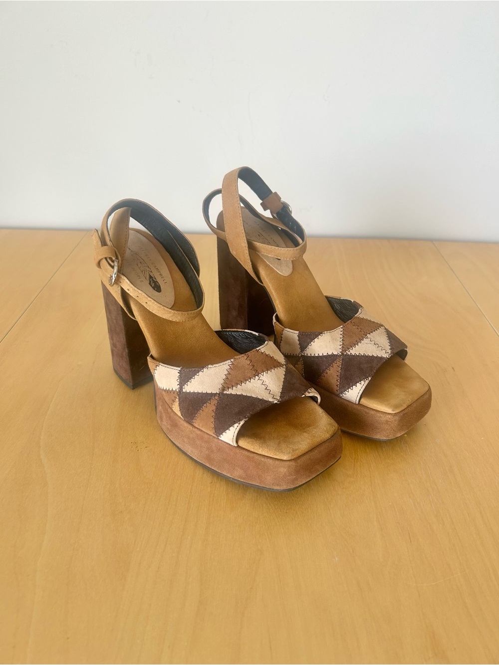 Jeffrey Campbell Seventy One Ankle Strap Suede Platform Sandals, Sz 8.5